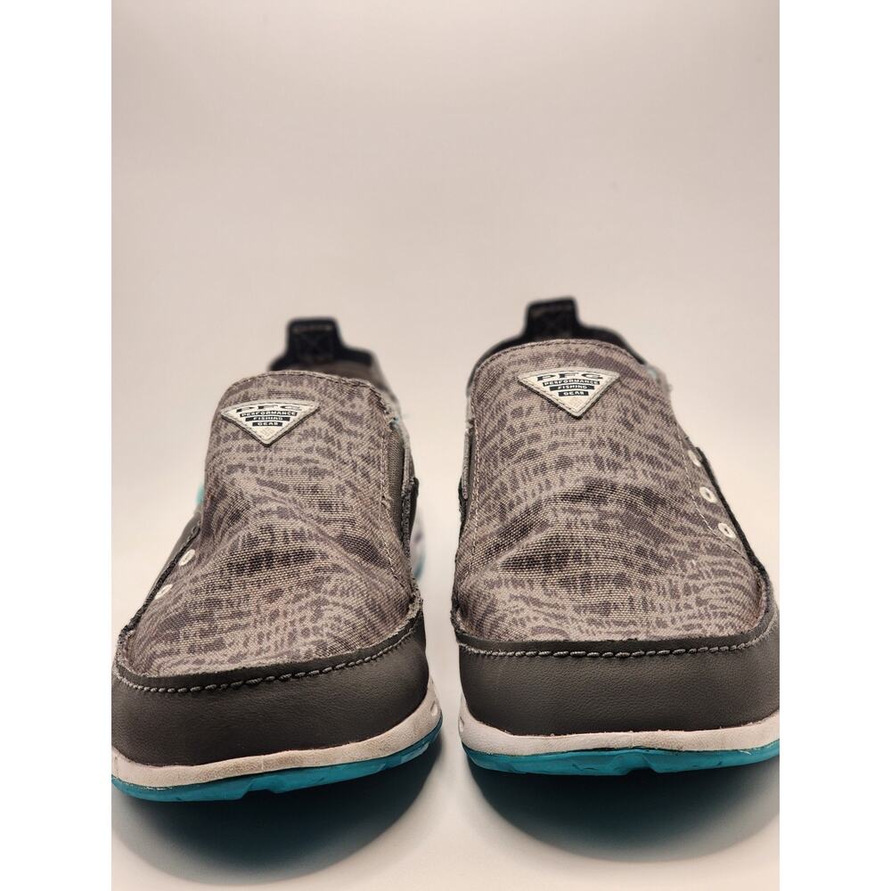Mens 8.5W Columbia PFG Slip On Fishing Boat Shoes Bahama Vent Relaxed Gray/ Blue - Picture 7 of 9
